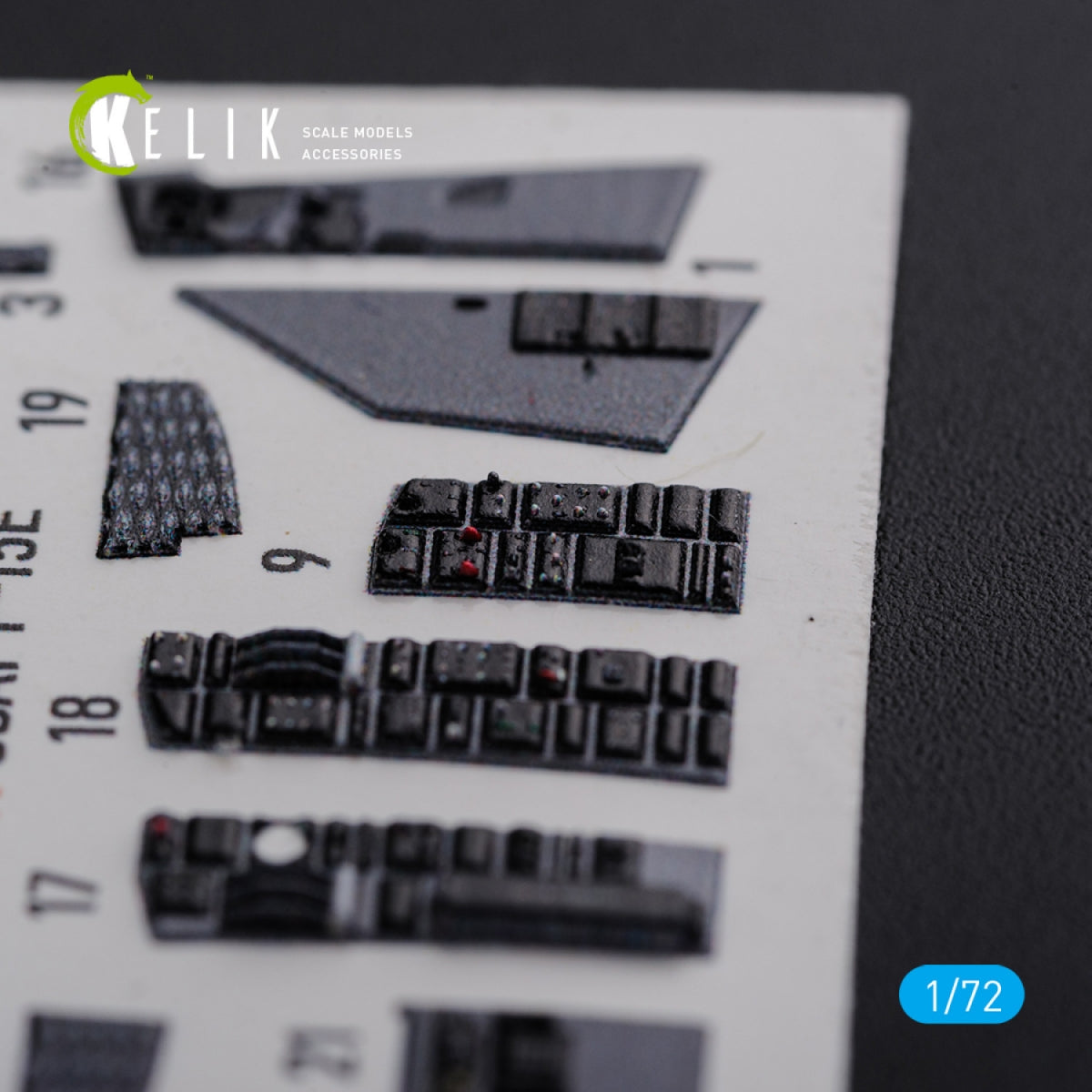 KELIK K72111 F-15E interior 3D decals for Academy kit 1/72 – imagen 6