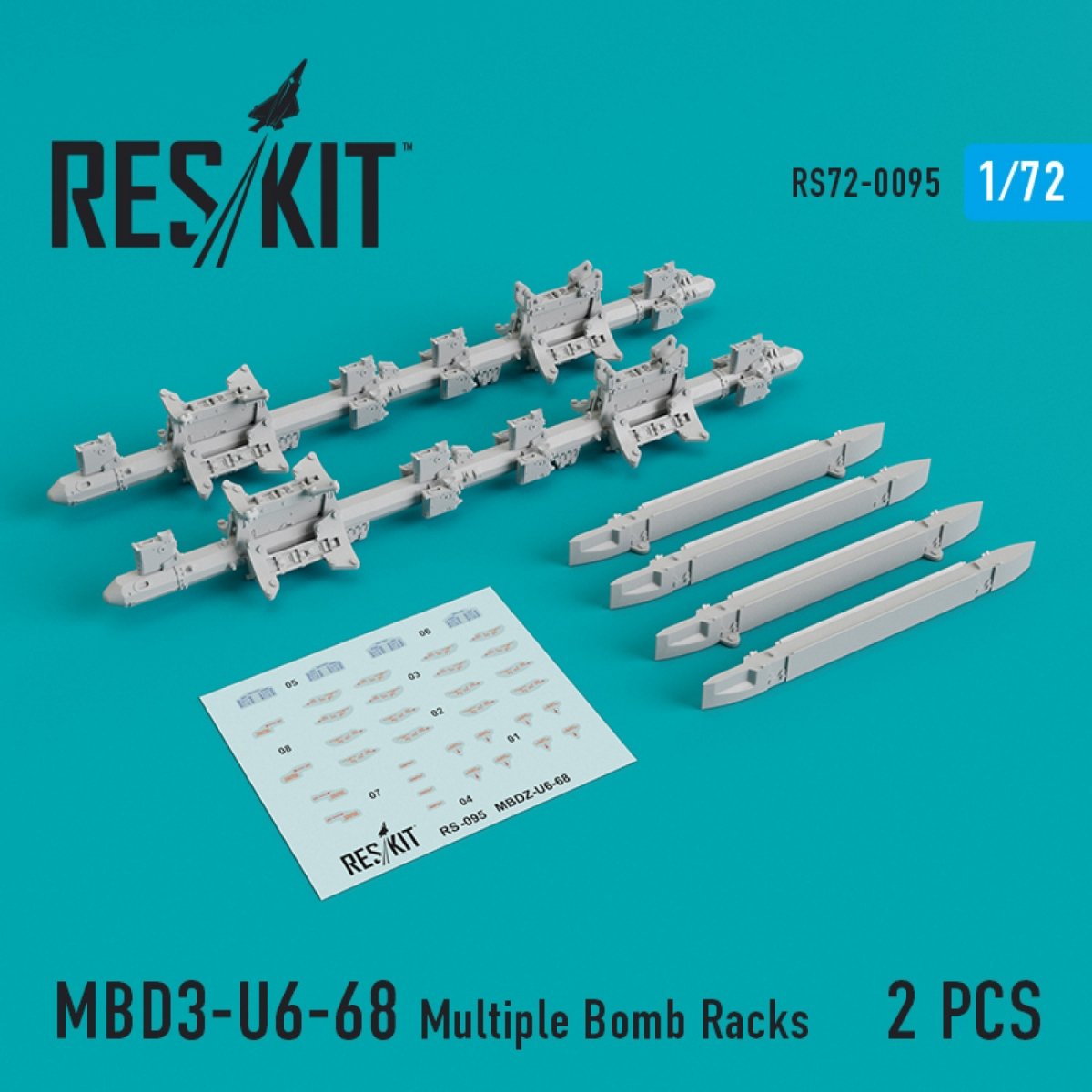 RESKIT RS72-0095 MBD3-U6-68 PORTE-BOMBES MULTIPLES (2 PIÈCES) 1/72 – image 2