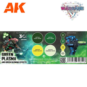 AK Interactive AK1064 WARGAME COLOR SET. GREEN PLASMA AND GLOWING EFFECTS. 4x17 ml – immagine 2
