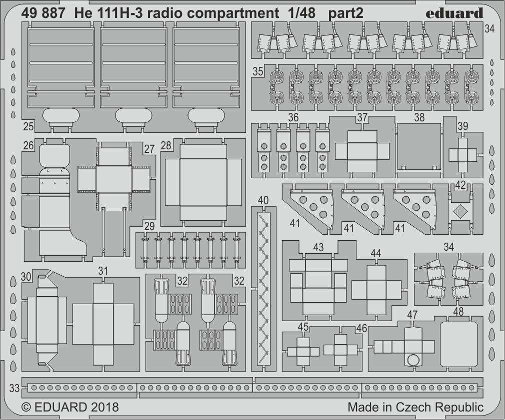 Eduard 49887 He 111H-3 radio compartment ICM 1/48 – Bild 2