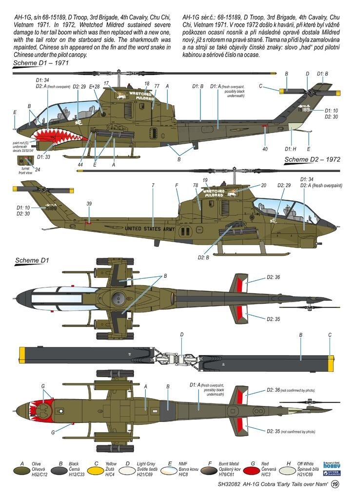Special Hobby 32082 AH-1G Cobra ‘Early Tails over Vietnam’ Hi-Tech Kit 1/32 – Bild 6