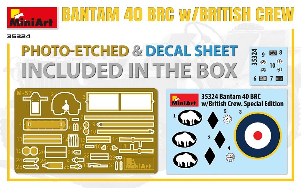 MiniArt 35324 BANTAM 40 BRC avec équipage britannique. Édition spéciale 1/35 – image 2