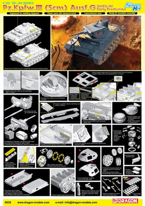 Dragon 6639 Pz.Kpfw.III (5cm) Ausf.G, Sd.Kfz.141, Early Production 1/35 – Bild 4