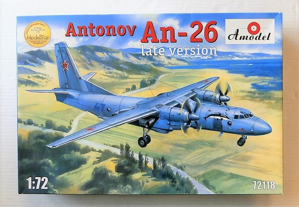 A-Model 72118 Antonov AN-26 Late Version Russian Military Cargo Plane 1/72