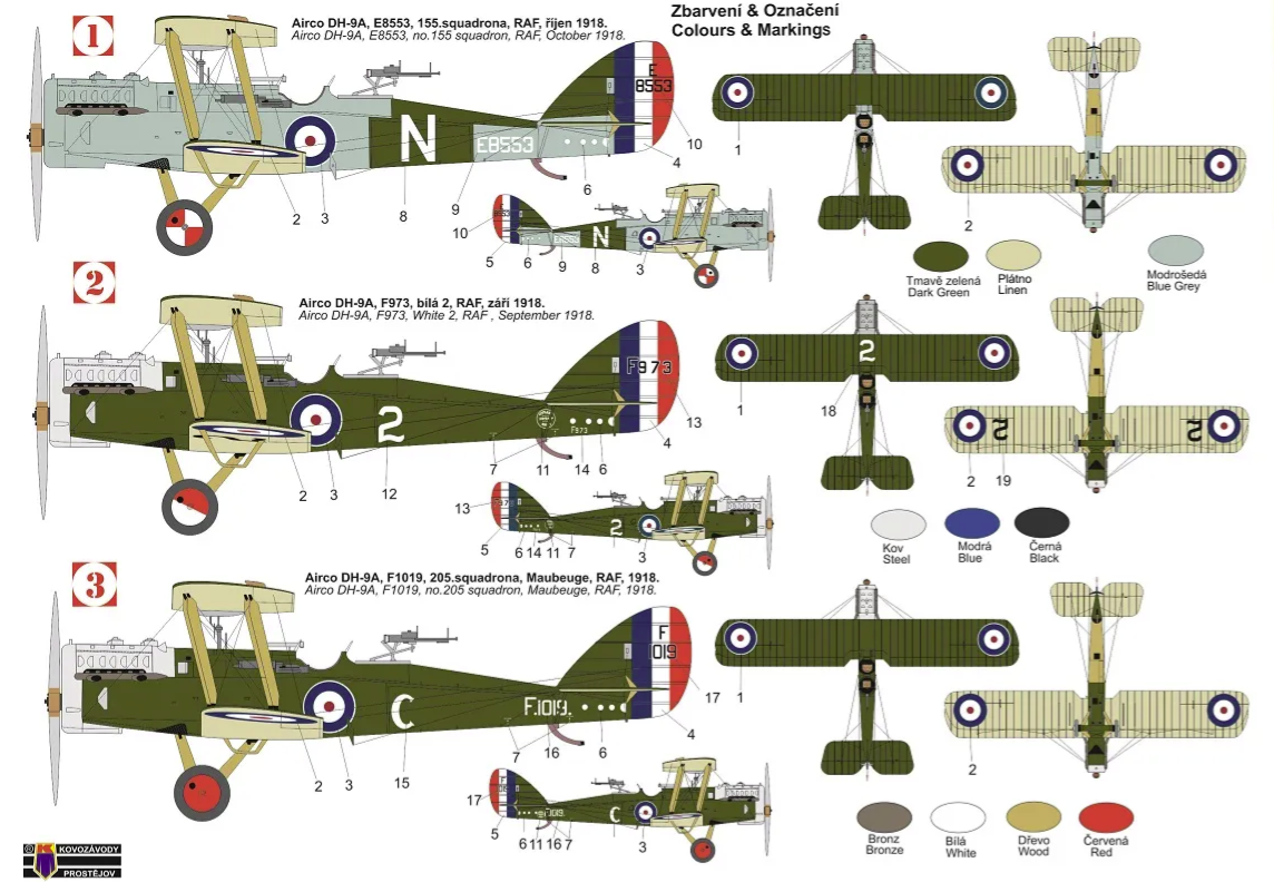 Kovozavody Prostejov KPM0310 Airco DH-9A „At war“ 1/72 – Bild 2