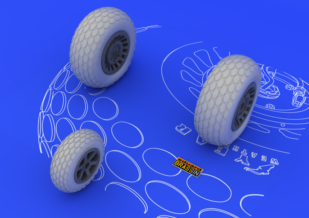 Roues Eduard 648057 P-61 1/48 (GREAT WALL HOBBY)