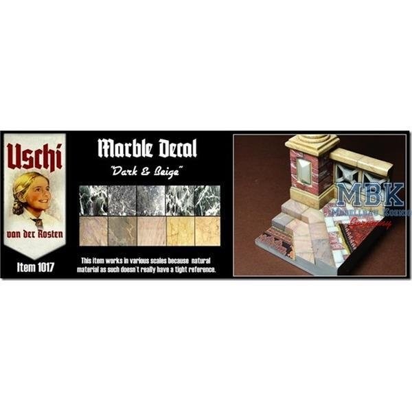 Uschi van der Rosten 1017 Marbel Decal Black/Beige 1/35