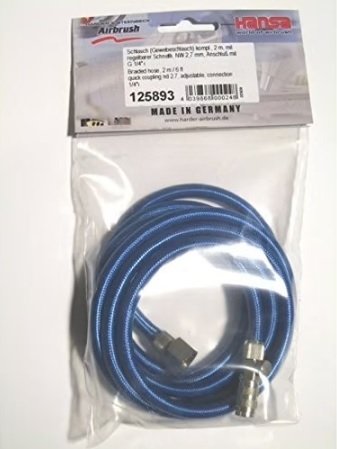 Harder &amp;amp; Steenbeck 125893 Wężyk w oplocie 2 m z regulacja 1/4 cala