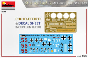 MiniArt 35385 StuH 42 Ausf. G MID PROD. JUL-OCT 1943 1/35 – immagine 2