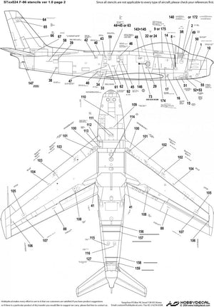 HobbyDecal ST48024V1 F-86 Stencils 1 ver 1 1/48 – Bild 3