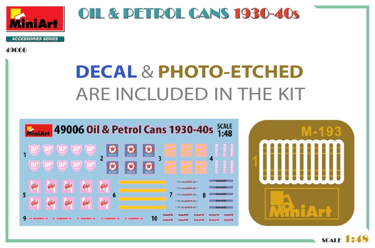 MiniArt 49006 OIL &amp;amp; PETROL CANS 1930-40s 1/48 – Bild 2
