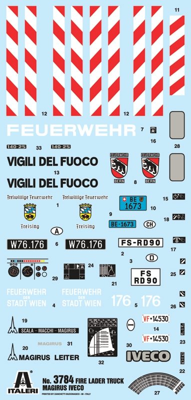 Italeri 3784 IVECO MAGIRUS DLK 26-12 Fire Ladder Truck 1/24 – Bild 3