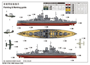Trumpeter 05796 HMS Valiant (1939 version) 1/700 – imagen 7