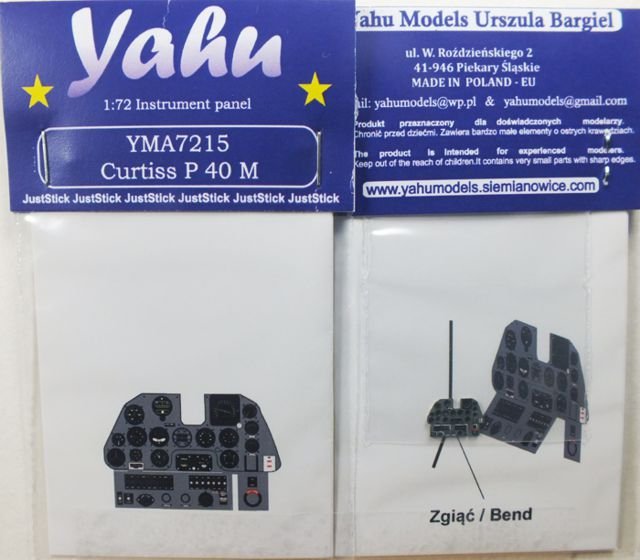 Yahu YMA7215 P-40 M (Academy or conv Swords P-40 K) 1/72
