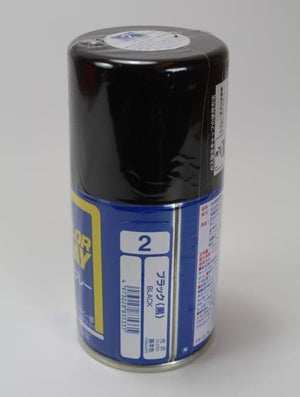 Mr.Hobby S-002 S002 Black - (Gloss) Spray – immagine 2