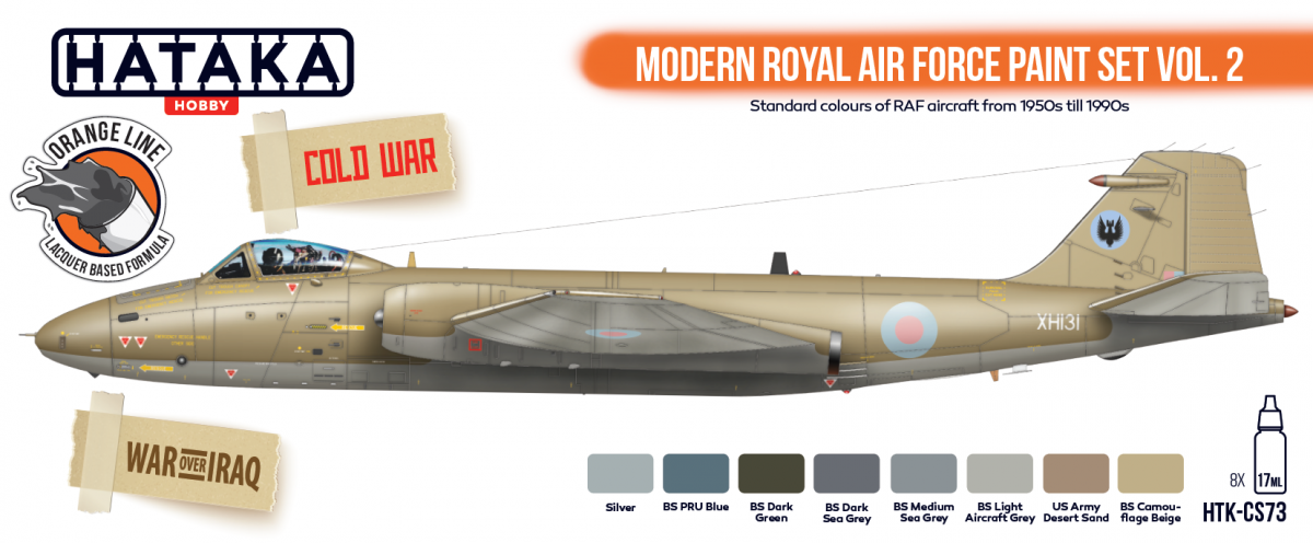 Hataka HTK-CS73 ORANGE LINE – Modern Royal Air Force paint set vol. 2 8x17ml – immagine 2