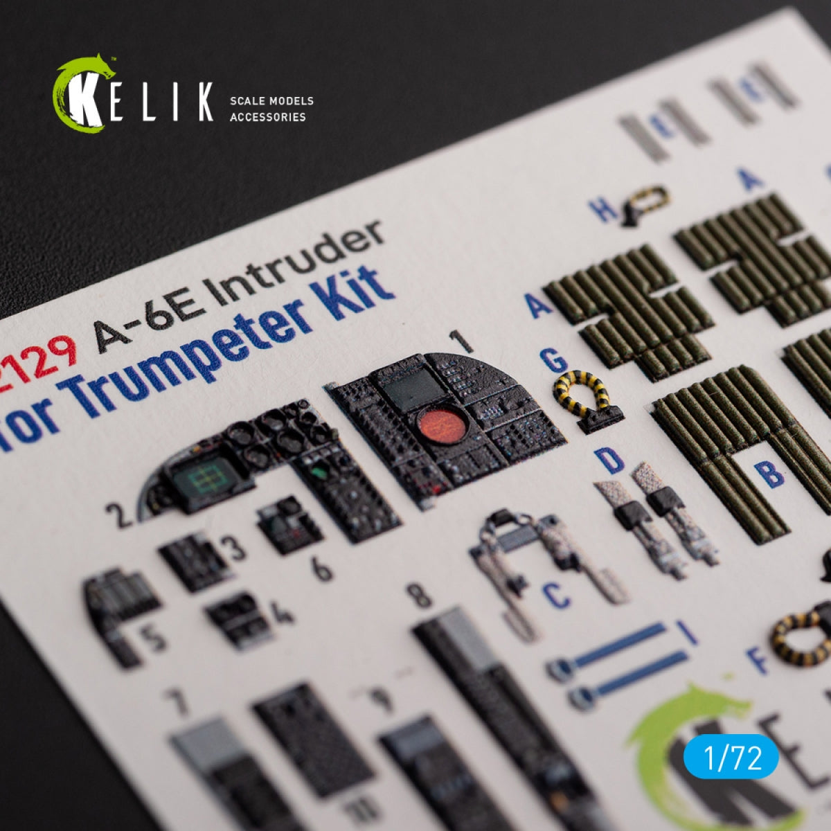KELIK K72129 A-6E Intruder - interior 3D decals for Trumpeter kit 1/72 – zdjęcie 2