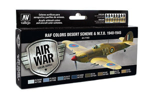 Vallejo 71163 RAF Colors Desert Scheme &amp;amp; M.T.O. 1940-1945 8x17 ml.