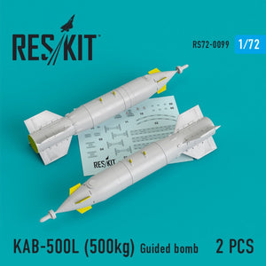 RESKIT RS72-0099 KAB-500L (500KG) GUIDED BOMBS (2 PCS) 1/72