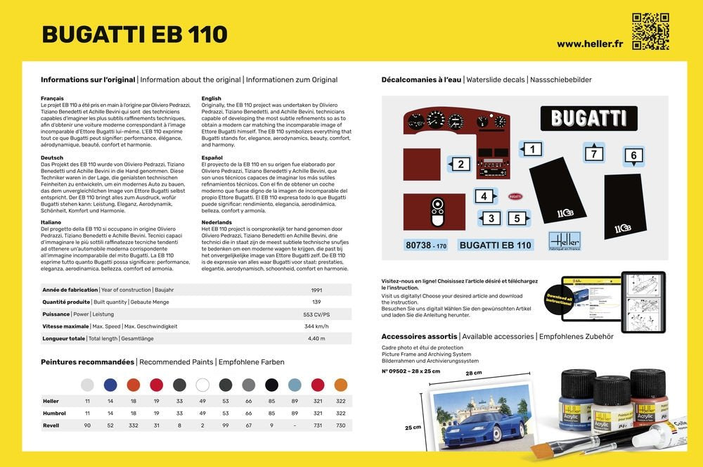 Heller 80738 BUGATTI EB 110 1/24 – Bild 2