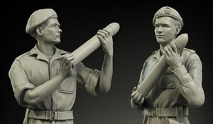 Panzer Art FI35-053 British RAC North Africa loading 75mm ammo soldiers set 1/35 – Bild 2