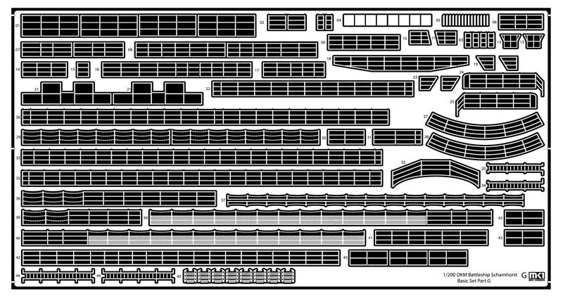 MK1 Design MD-20024 DKM Battleship SCHARNHORST DX PACK for Trumpeter 1/200 – imagen 55