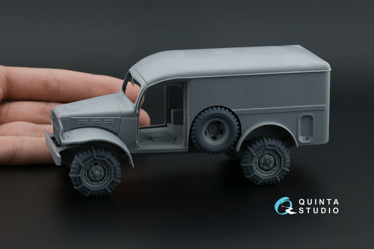 Quinta Studio QT35012 Dodge WC Family tire set with chains (Zvezda) 1/35 – image 8