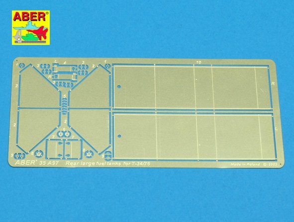 Aber 35A097 Rear large fuel tanks for T-34/76 1/35
