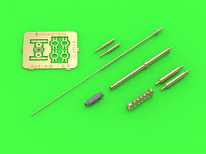 Master AM-48-125 AH-64 Apache - M230 Chain Gun barrel (30mm), Pitot Tubes and tail antenna (resin, PE and turned parts) 1/48