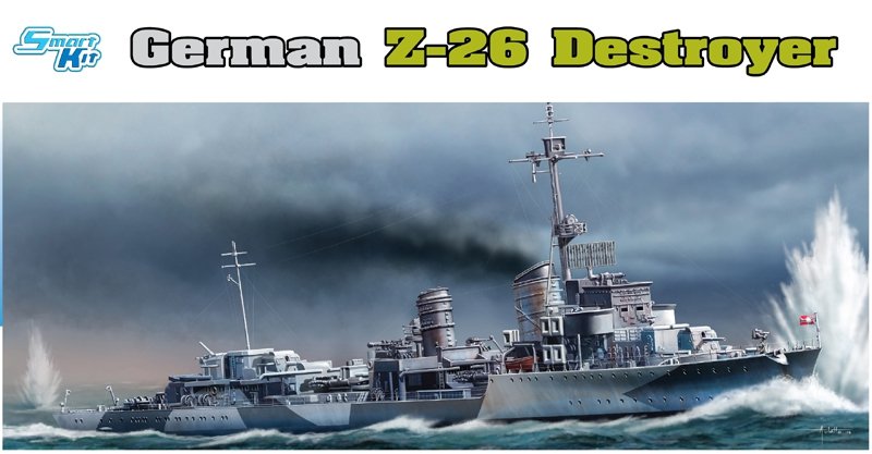 Dragon 1064 Destroyer allemand Z-26 (1/350)