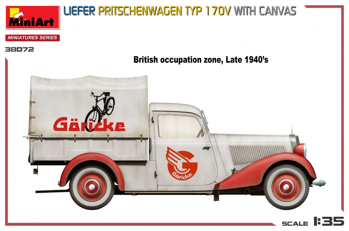 MiniArt 38072 LIEFER PRITSCHENWAGEN TYP 170V AVEC TOILE 1/35  – image 3