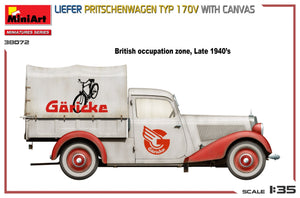 MiniArt 38072 LIEFER PRITSCHENWAGEN TYP 170V AVEC TOILE 1/35  – image 3