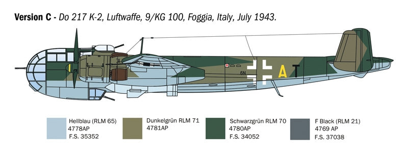 Italeri 1488 DO 217 K-1/K-2 with FRITZ X 1/72