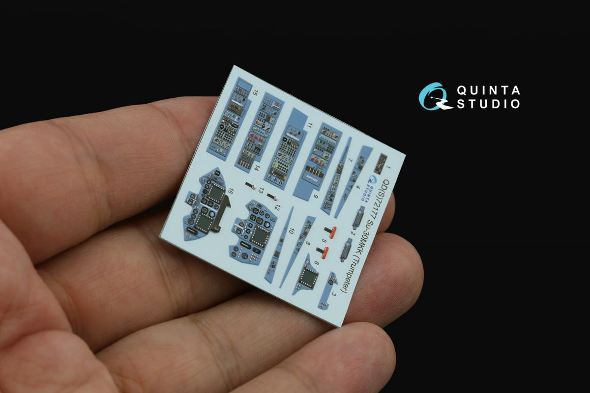 Quinta Studio QD+72177 Su-30MKK 3D-Printed &amp;amp; coloured Interior on decal paper (Trumpeter) (with 3D-printed resin part) 1/72 – zdjęcie 9