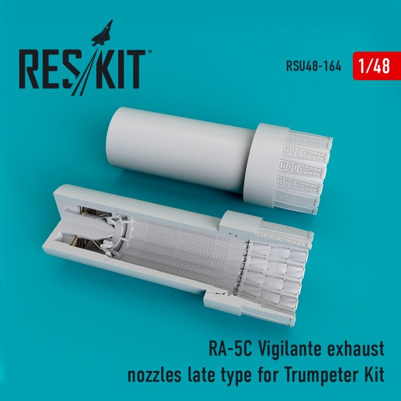 RESKIT RSU48-0164 RA-5C Vigilante, tuyères d&amp;#39;échappement type tardif pour maquette Trumpeter 1/48