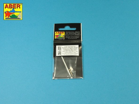 Aber 35L-227 Late barrel for Valentine Mk.II to VII or Matilda Mk.III/IV with Besa MG barrel 1/35 – immagine 10