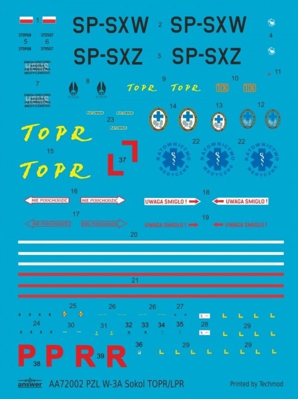 Answer AA72002 PZL W-3A Sokół TOPR Rescue Helicopter 1/72 – image 4