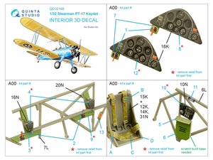 Quinta Studio QD32168 Pt-17 Kaydet 3D-Printed colored Interior on decal paper (Roden) 1/32 – image 2
