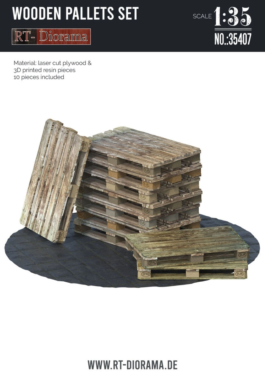 RT-Diorama 35407 Wooden Pallets Set - 10 pcs 1/35