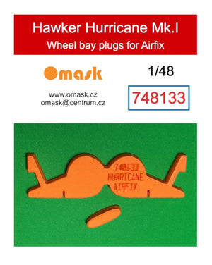 Omask X4835 Hawker Hurricane Mk.I O-Max Set (for Airfix)(masks and EVA wheel bay plugs) 1/48