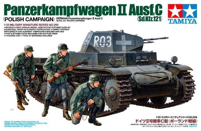 Tamiya 35299 German Panzerkampfwagen II Ausf.C (Sd.Kfz.121) (Polish Campaign) 1/35