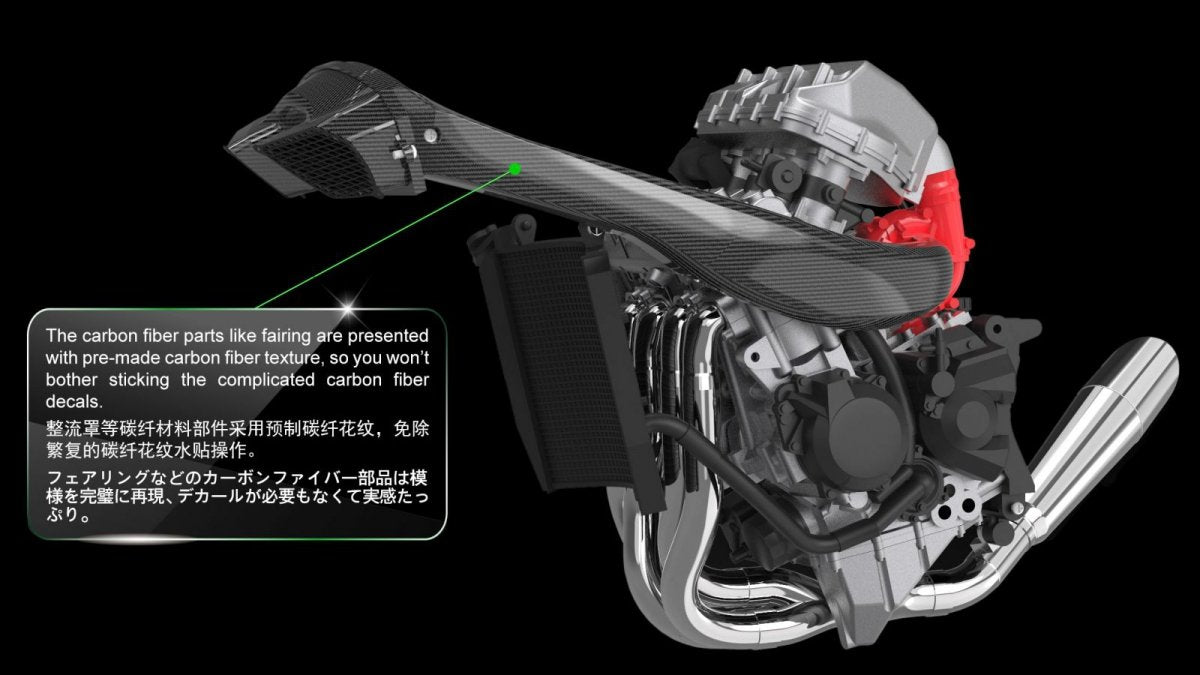 Meng Model MT-001S Kawasaki Ninja H2R (Pre-colored Edition) 1/9 – imagen 3
