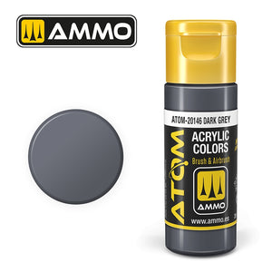 AMMO de Mig Jimenez 20146 ATOM COLOR Gris foncé 20ml