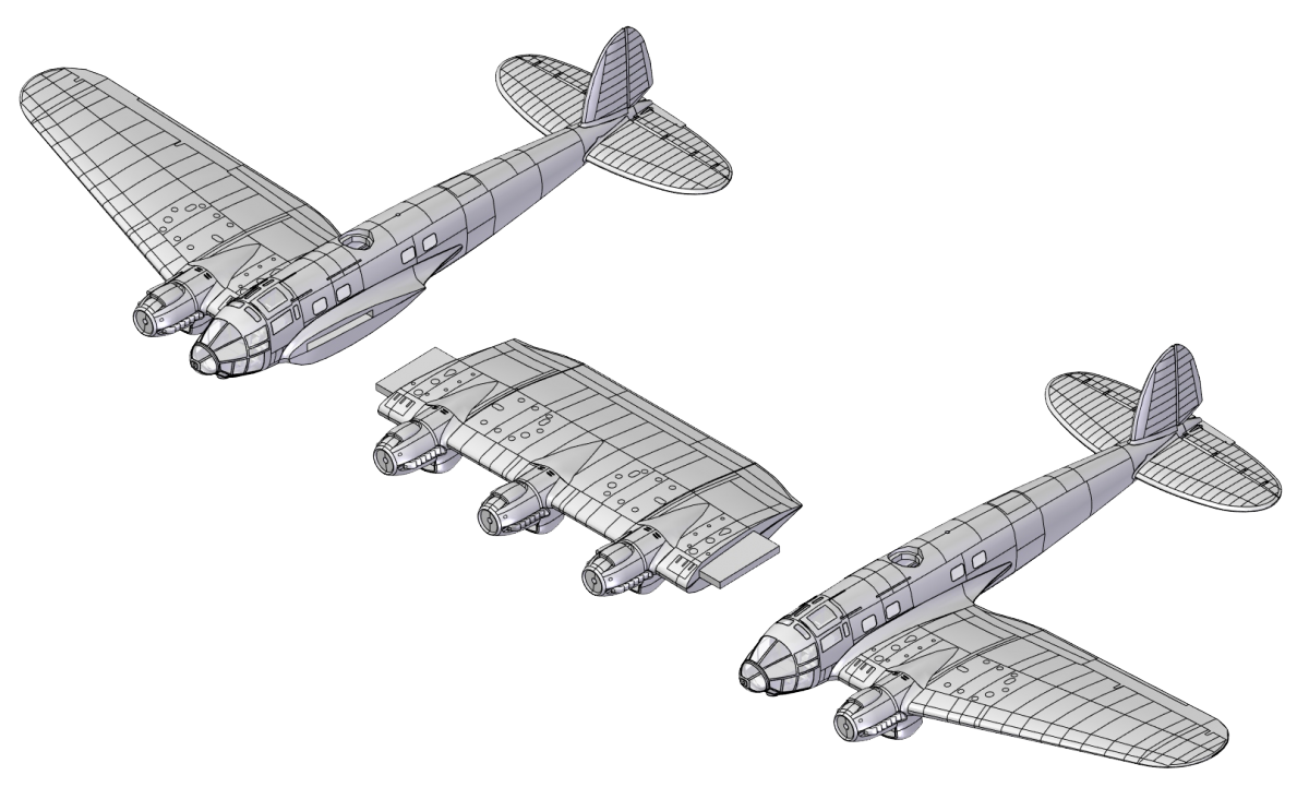 Roden 346 Heinkel He 111Z-1 Zwilling 1/144 – zdjęcie 3