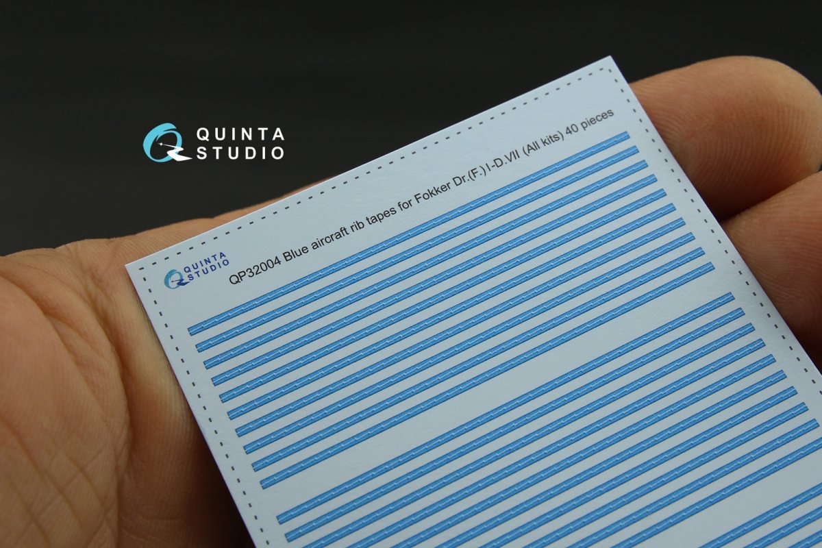 Quinta Studio QP32004 Blue rib tapes Fokker Dr. (F.)I-D.VII (for All kit) 1/32 – zdjęcie 4