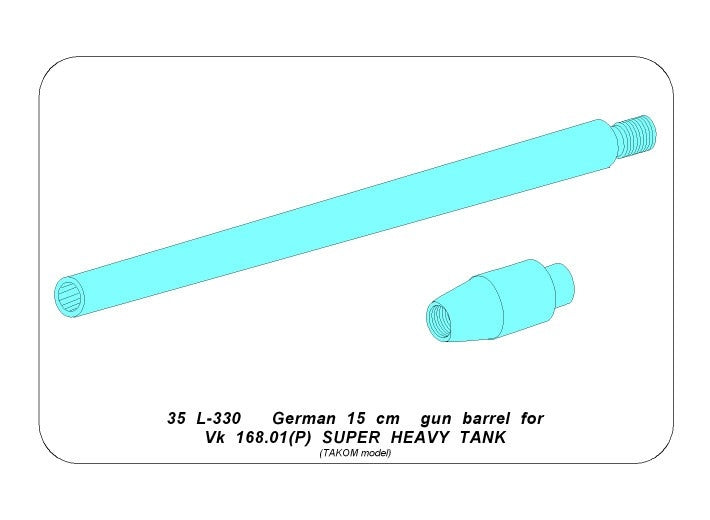 Aber 35L-330 Lufa 15cm do niemieckiego super ciężkiego czołgu Vk168.01(P) 1/35 – Bild 3