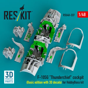RESKIT RSU48-0337 F-105G &amp;quot;Thunderchief&amp;quot; cockpit (Basic edition with 3D decals) for HobbyBoss kit (3D Printed) 1/48 – Bild 4