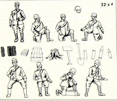 Hat 8259 WWI Italian Artillery Crew 1/72