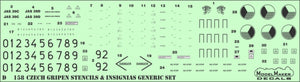 ModelMaker Decals D48158 Czech Gripen Stencils &amp;amp; Insignias generic set 1/48 – image 2