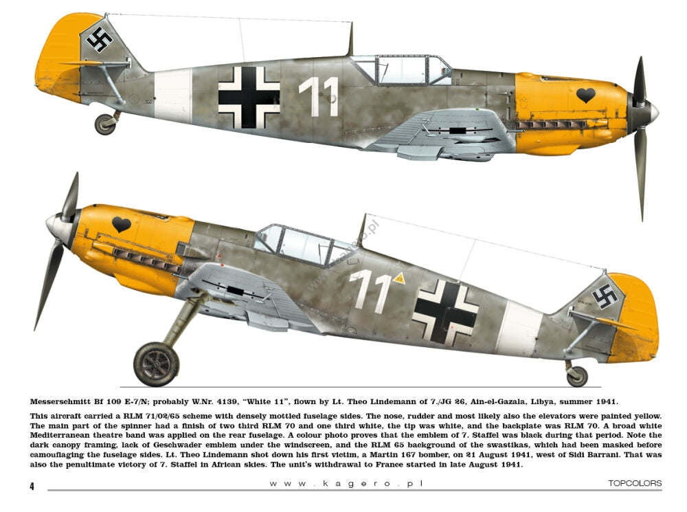 Kagero 15034 Messerschmitt Bf 109s over the Mediterranean Part I (kalkomania/decals) EN/PL – imagen 3